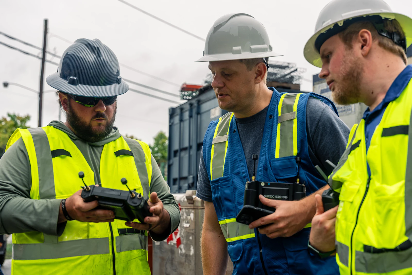 Godwin Facility Services crew at the drone controls on a commercial cleaning job